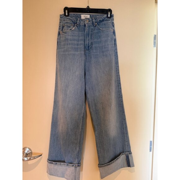 Rails Getty High-Rise Cuffed Wide-Leg Jeans Baltic Sea Size 26 - Picture 9 of 10